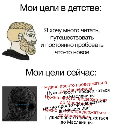 Цели до Масленицы