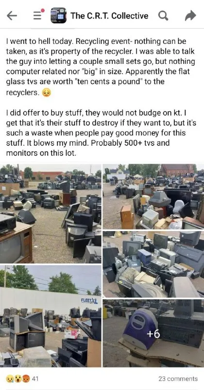 Recycling Event Full of TVs