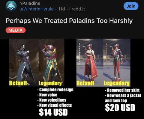 Perhaps We Treated Paladins Too Harshly