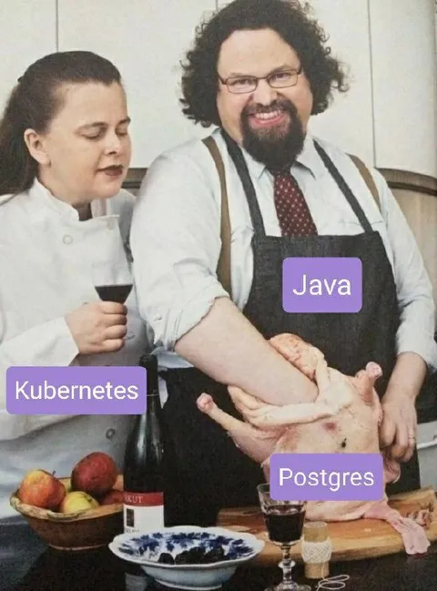 Java Kubernetes Postgres Dinner