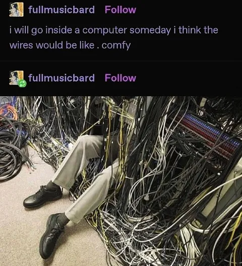 Computer Wires Look Comfy