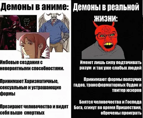 Демоны в аниме и жизни