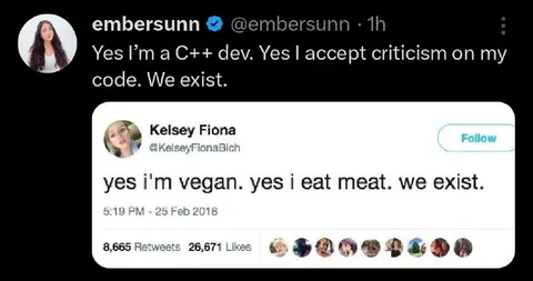 C++ Developer Accepts Criticism