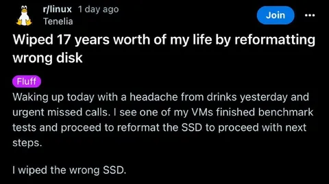 Reformatted the Wrong SSD