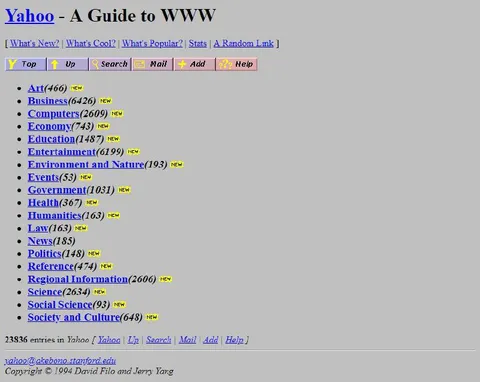 Yahoo A Guide to WWW