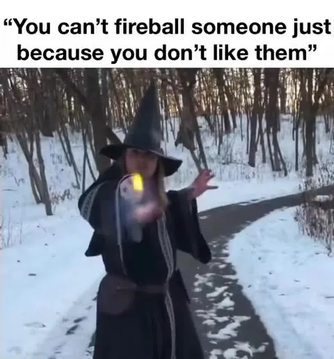 Fireball Witch in the Snow