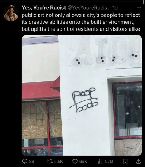 Public Art Poop Boob Graffiti