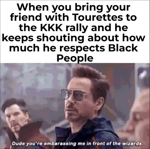Tourette's Friend at a KKK Rally