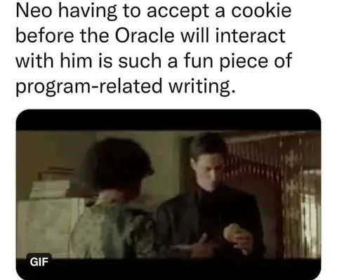 Neo Accepts the Oracle's Cookie