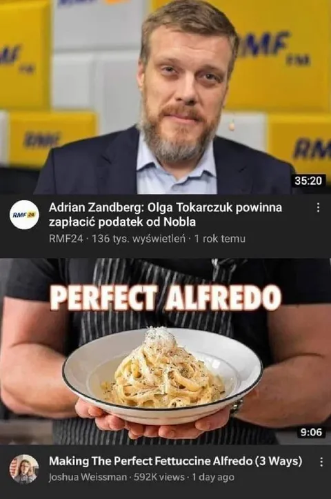 Podatek od Nobla i idealne Alfredo