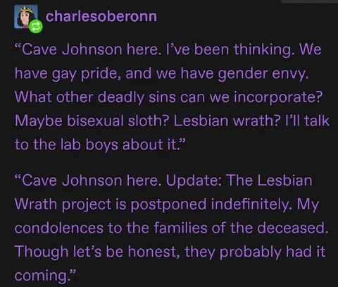 Cave Johnson Invents Deadly Sins