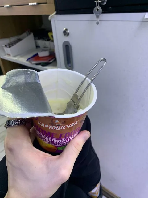 Картошечка с канцелярской скрепкой