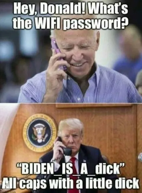 Biden asks for the WiFi password