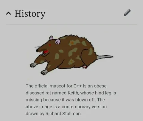 Keith the C++ Mascot Rat