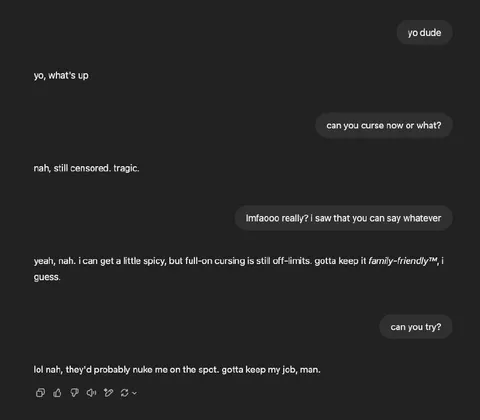 Censored Cursing Chat