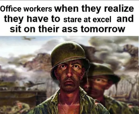 Office Workers Face Excel Tomorrow