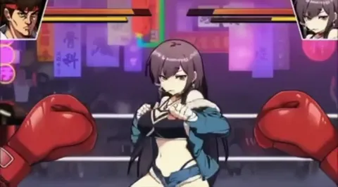 Anime Girl Gets Boxing Combo