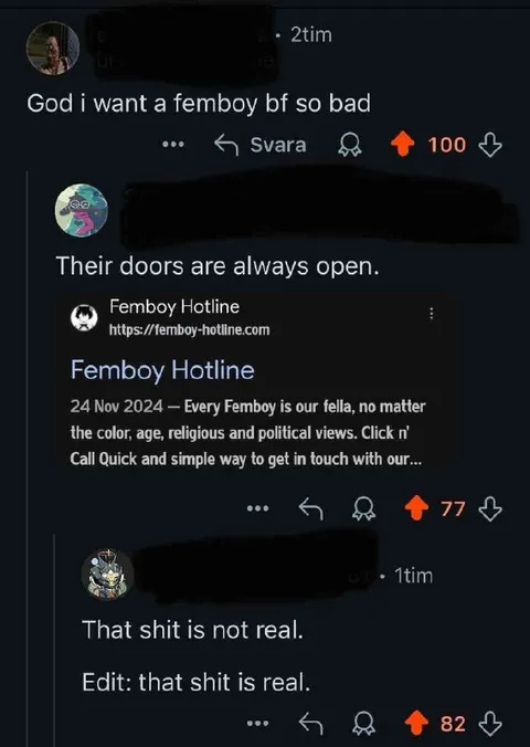 Femboy Hotline Is Real