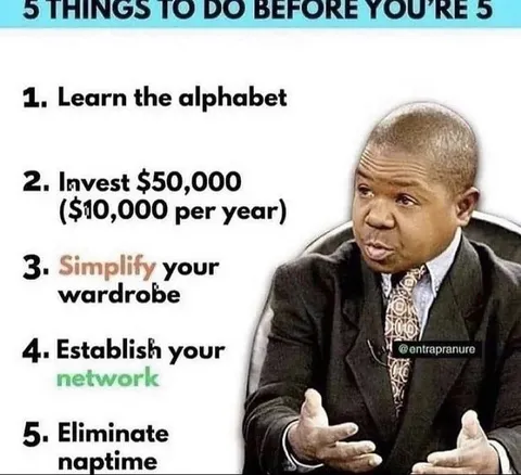 Five Things Before You're Five