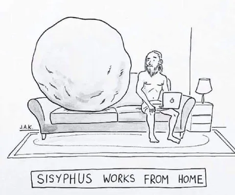 Sisyphus Works From Home