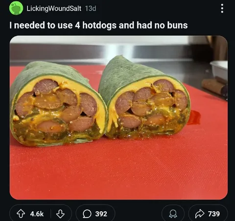 Four Hotdogs No Buns