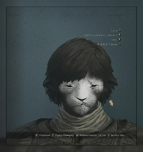 Leão com corte de cabelo humano