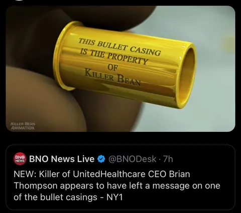 Killer Bean Bullet Casing Message