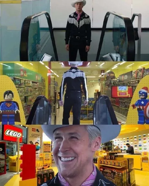 Ковбой заходит в магазин LEGO