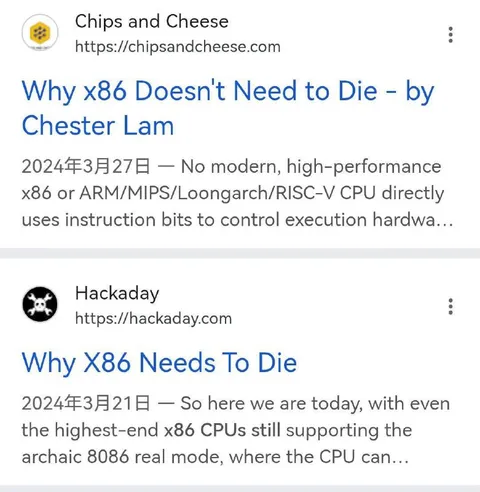 Why x86 Needs to Die Twice