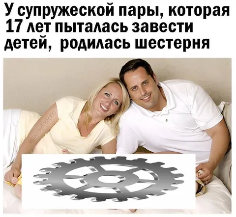 У пары родилась шестерня