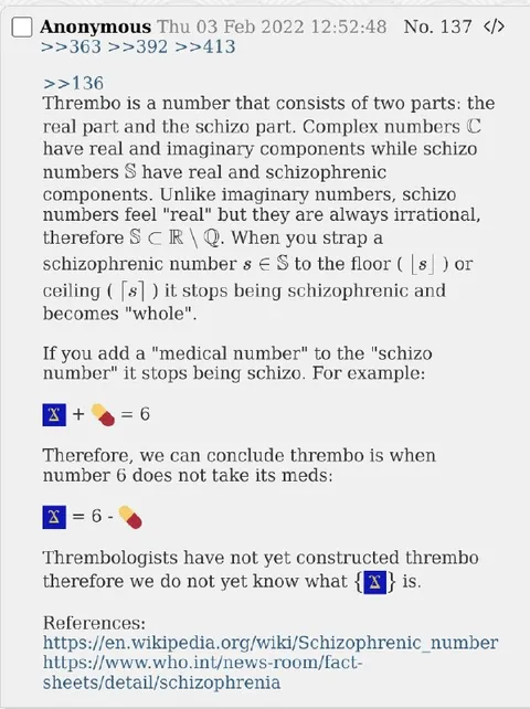 Thrembo Schizophrenic Number