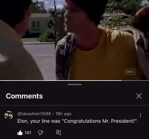 Elon Congratulations Mr. President