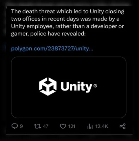 Unity Employee Death Threat