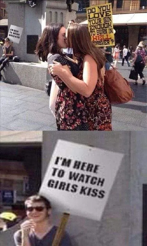 Here to Watch Girls Kiss