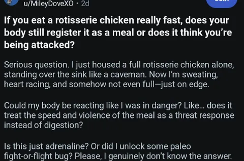 Rotisserie Chicken Fight-or-Flight