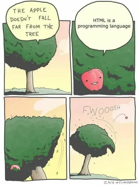 HTML Apple Falls from Tree