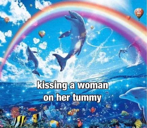 Kissing a Woman on Her Tummy