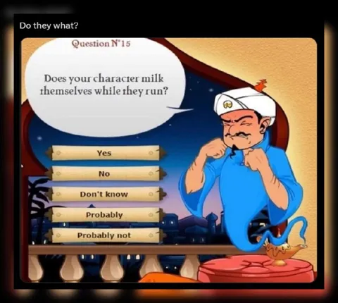Akinator Asks About Genie Milk