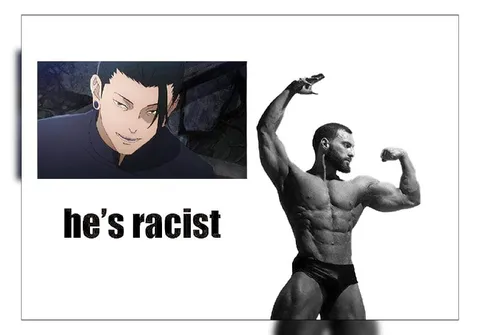 He's racist muscular reaction