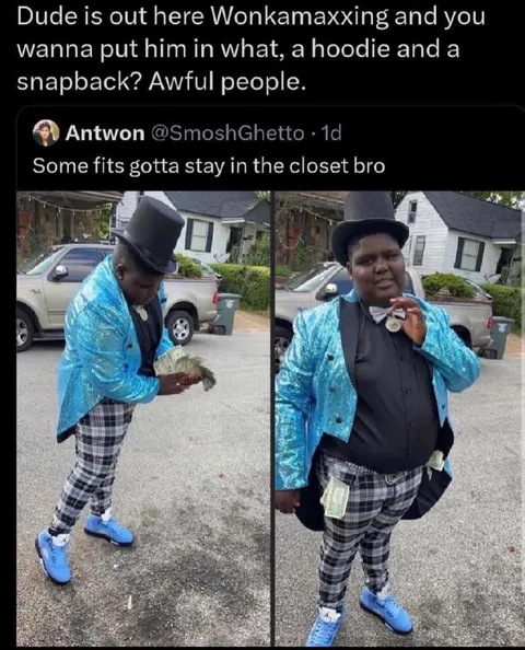 Wonkamaxxing Outfit Reaction