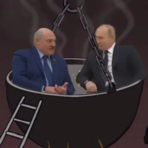 Лукашенко и Путин в аду