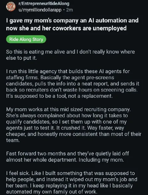 AI Automated Mom Out of Work