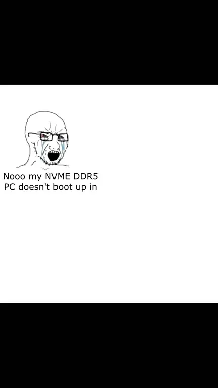 NVME DDR5 boots too fast