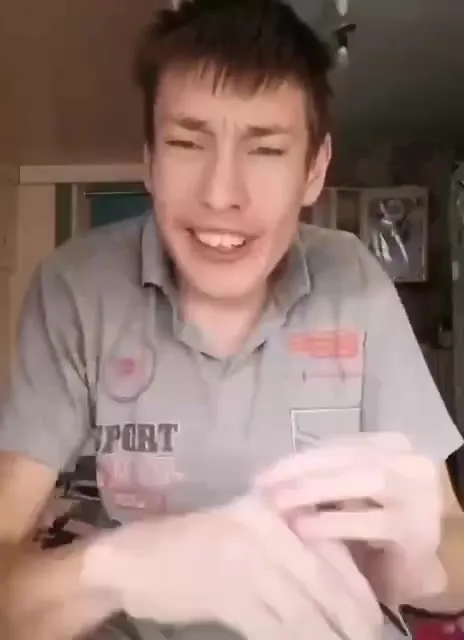 Man Dramatically Falls Onto Bed