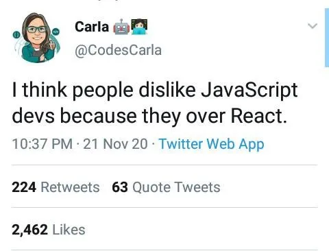JavaScript Developers Over React