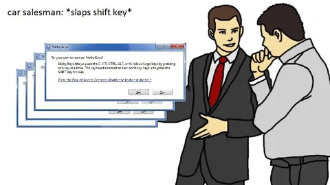 Car Salesman Slaps Shift Key