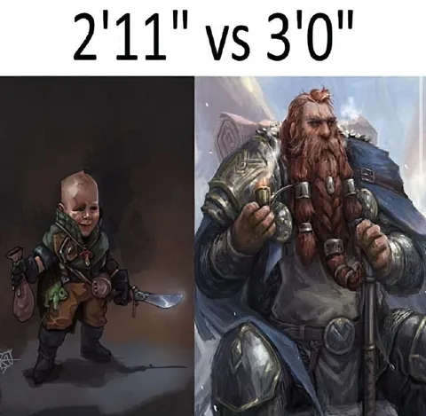 2'11" vs 3'0" Dwarf