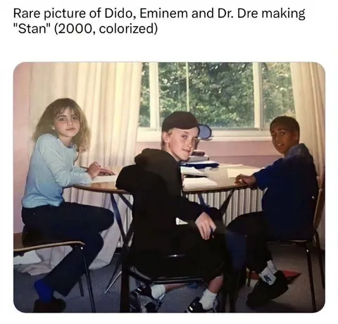 Rare Photo of Dido Eminem and Dr. Dre