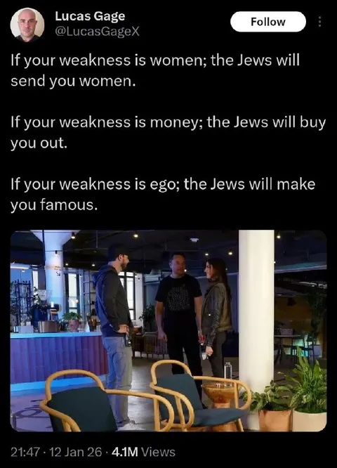 The Jews Exploit Your Weakness