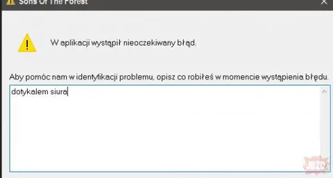 Dotykałem siura — nieoczekiwany błąd